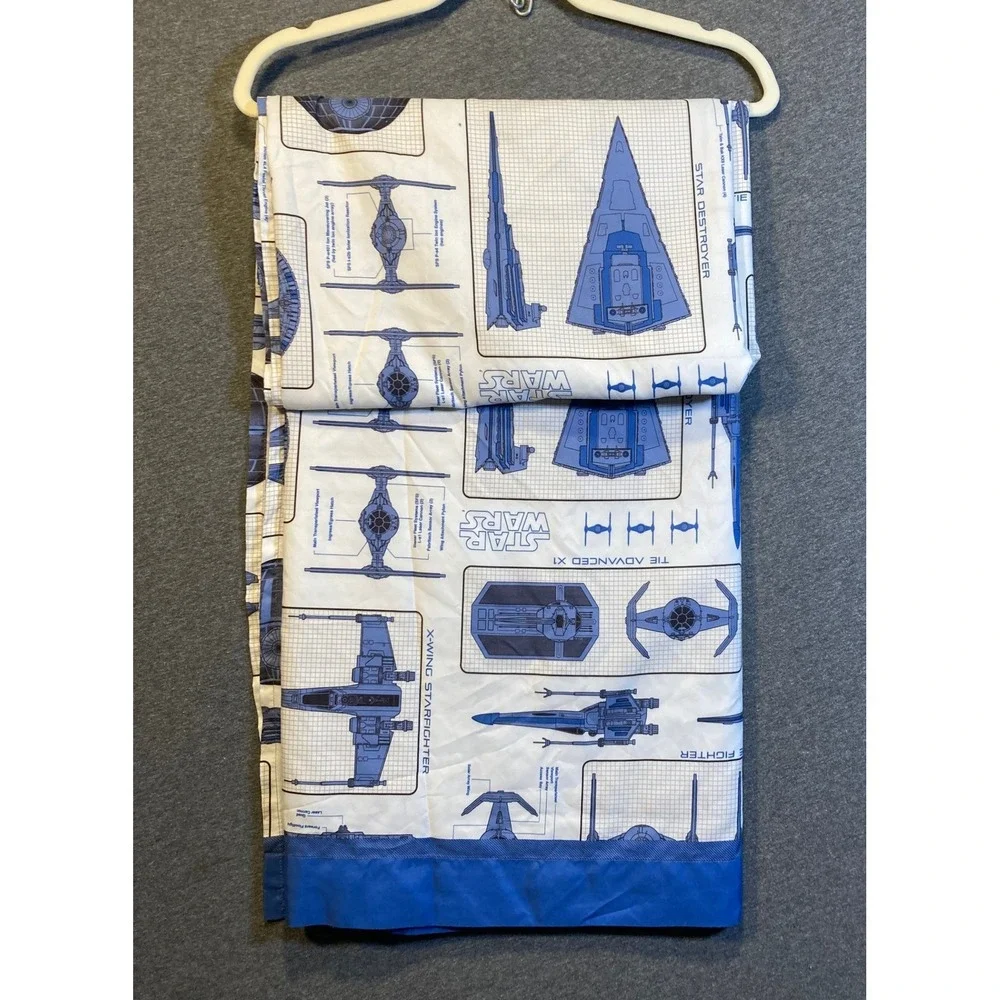 Star Wars Kohls Collection Blue Blueprint Sheet and One Pillowcase Set‎
